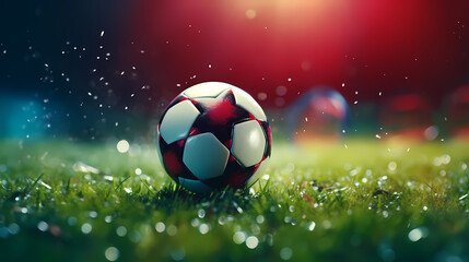 Fototapeta premium Colorful smoke football