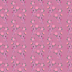 Seamless pattern of flowers. Floral vector illustration