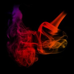 red plasma clasp smoke effect, smoke or fire glow, visual effect layer overlay isolated black