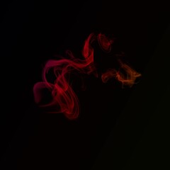 Obraz premium red plasma clasp smoke effect, smoke or fire glow, visual effect layer overlay isolated black