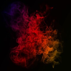 red plasma clasp smoke effect, smoke or fire glow, visual effect layer overlay isolated black