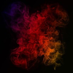 red plasma clasp smoke effect, smoke or fire glow, visual effect layer overlay isolated black