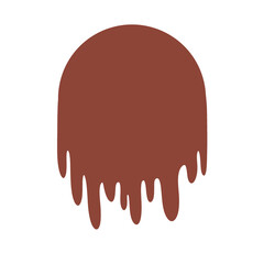 round shape with paint drips