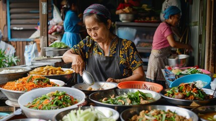 Obraz premium Authentic Isaan Thai Laos Local Food