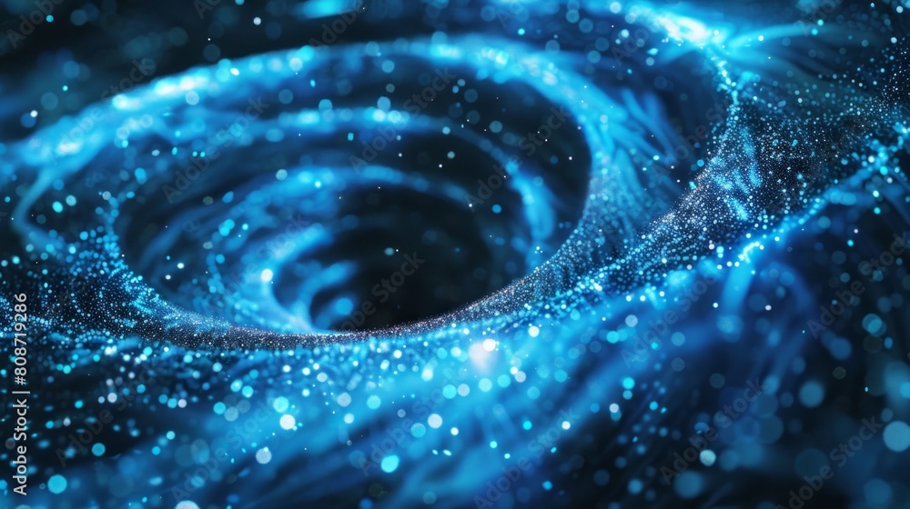 Poster swirling digital vortex representing cyber vulnerabilities