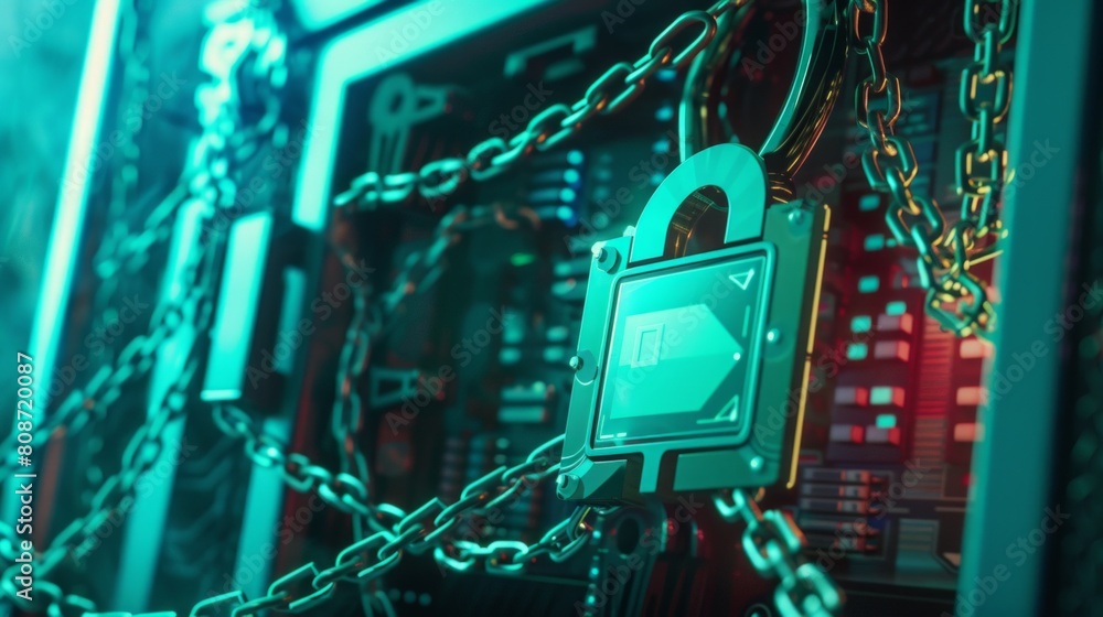 Poster ransomware lockdown on computer hardware