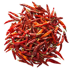 Fototapeta premium A pile of dried red chili peppers.