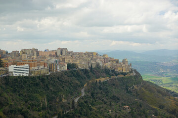Obraz premium Old city of Enna, Sicily, Italy