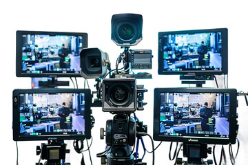 Professional Camera Monitors isolated on transparent background