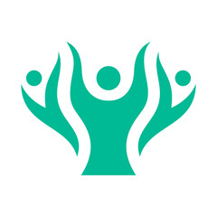 Obraz premium Tree People Vector Logo Design Template