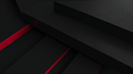 A black and red wallpaper with a stairway.