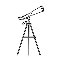 Telescope icon vector. Astronomy illustration sign. Spyglass symbol or logo.