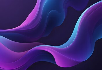Abstract blue and purple liquid waves on a futuristic background. Glowing retro wavy vector design