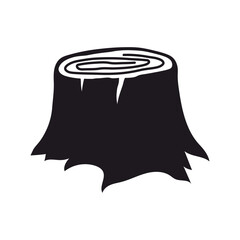 Stump icon vector. Tree Stub illustration sign. Wood symbol or logo.