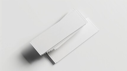 For mockups, white ticket with paper texture is isolated