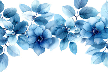A blue flower with a white background