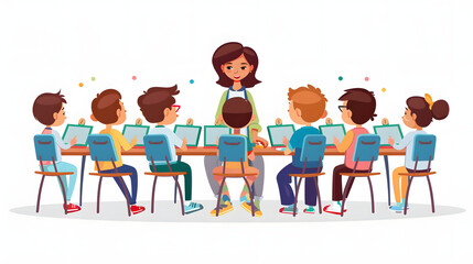 Fototapeta premium a woman teacher