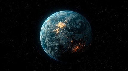 Obraz premium Planets and galaxy, science fiction wallpaper. Beauty of deep space. Earth and galaxy in space.