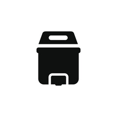 Waste bin icon isolated on transparent background