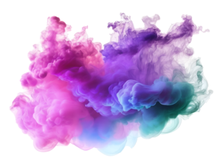 Abstract pink party fog. 3D special effects fog clouds for birthday party isolated on transparent background