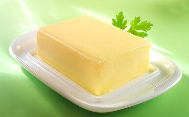 Butter, Butterschale, Butterstück, Fett, Butterschmalz, 