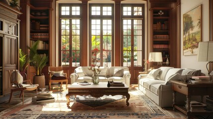 Modern living room design style of interior 