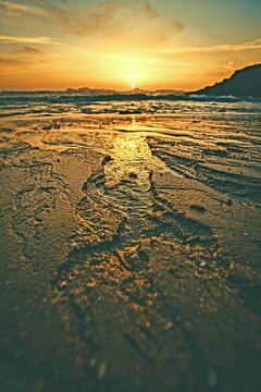 sunset on the beach