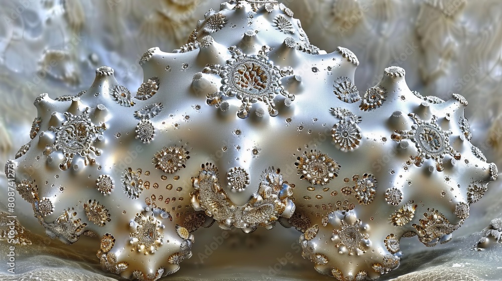 Aufkleber render a shape that appears to be made up of interlocking gears, with teeth that mesh together seaml