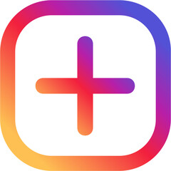 Instagram add icon social media post Instagram icons, post, story, reels interface (gradient version)