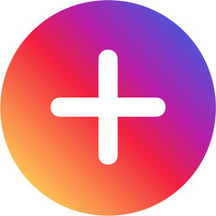 Obraz premium Instagram add icon social media post Instagram icons, post, story, reels interface (gradient version)
