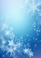 Card border: Blue and White Background With Snowflakes