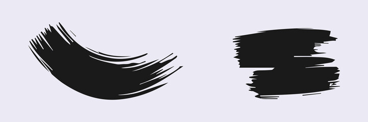 ink Brush Stroke, Dirty textures of banners, boxe, frames and design element