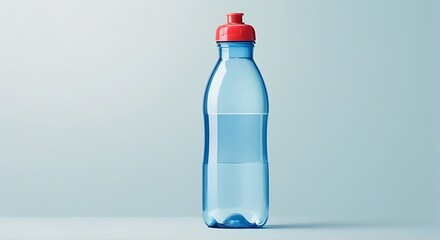 isolated on soft background with copy space Water Bottle concept, illustration