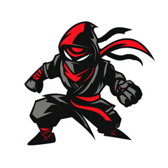 Stealthy ninja poised for action