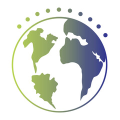 Global Warming icon on gradient style. the environment icon