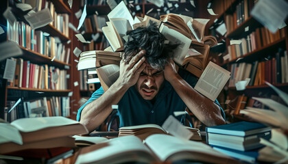 Acute stress disorder and emotional breakdown due to the overwhelming pressure of study or work. The burden of academic or professional demands can be so great that it leads to an emotional crisis.