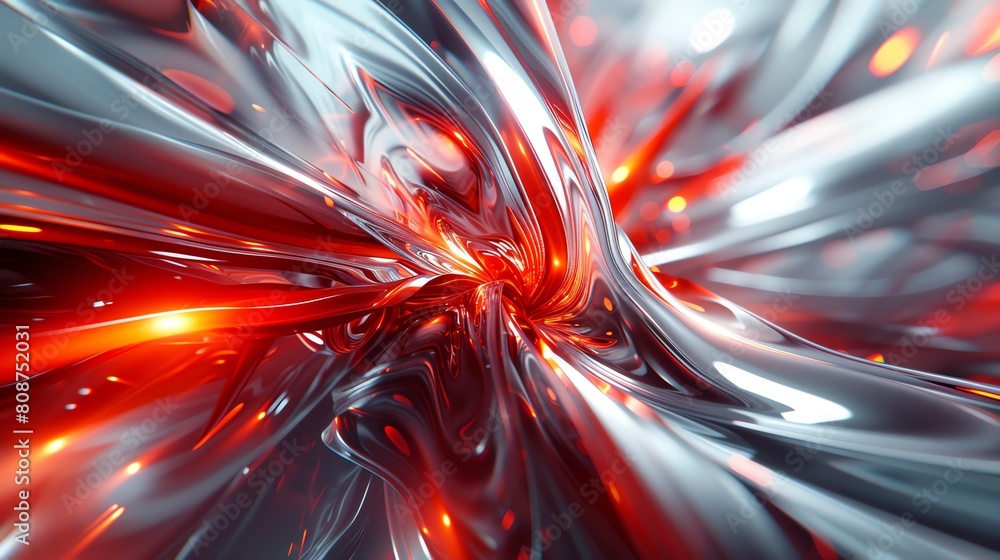 Poster 3D Rendered Backgrounds with Abstract Shapes and Lighting, futuristic and visually complex backgrounds