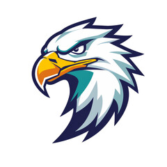 Stylized fierce eagle head mascot