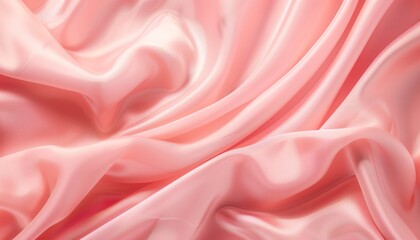 A luxurious silk fabric background in soft pink, ideal for wedding or high-end beauty product presentations, enhancing elegance and premium aesthetics
