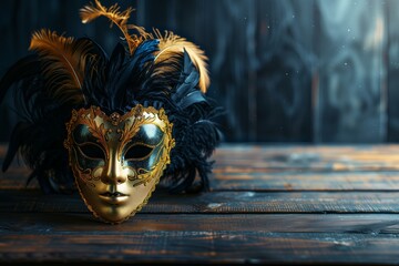 The Venetian mask with feather