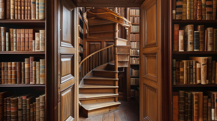 Close-up of light playing on the steps of an art deco staircase, emphasizing its design.