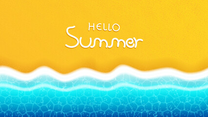 Hello summer abstract background, summer sale banner, poster design., vector illustration