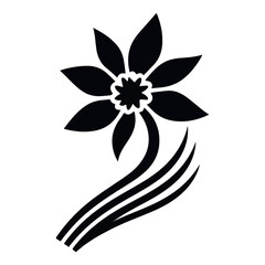 Awesome flower silhouette vector illustration