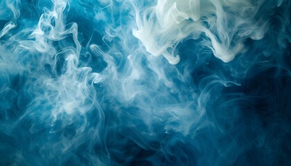 Obraz premium Enigmatic Blue and White Smoke Patterns