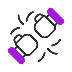 icon duotone purple black sport symbol illustration.