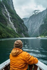 Woman Riding Boat on Water