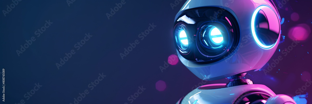 Poster ai chatbots working and chatting in computer, 