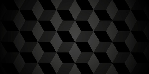 Abstract black and gray style minimal blank cubic. Geometric pattern illustration mosaic, square and triangle wallpaper.	