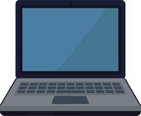 Illustration of a laptop computer on a white background, vector illustration