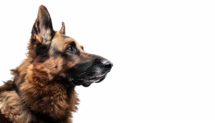 Profile portrait of a german shepherd dog